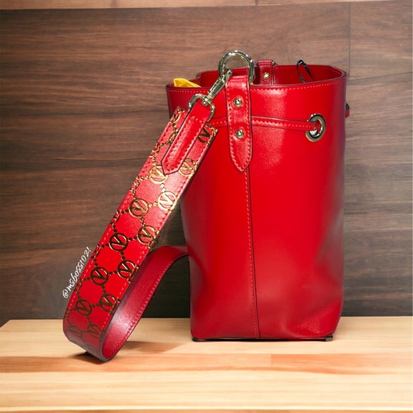 Valentino By Mario Valentino Karl Forever Red Made In Italy Genuine Leather NWT - Picture 7 of 15